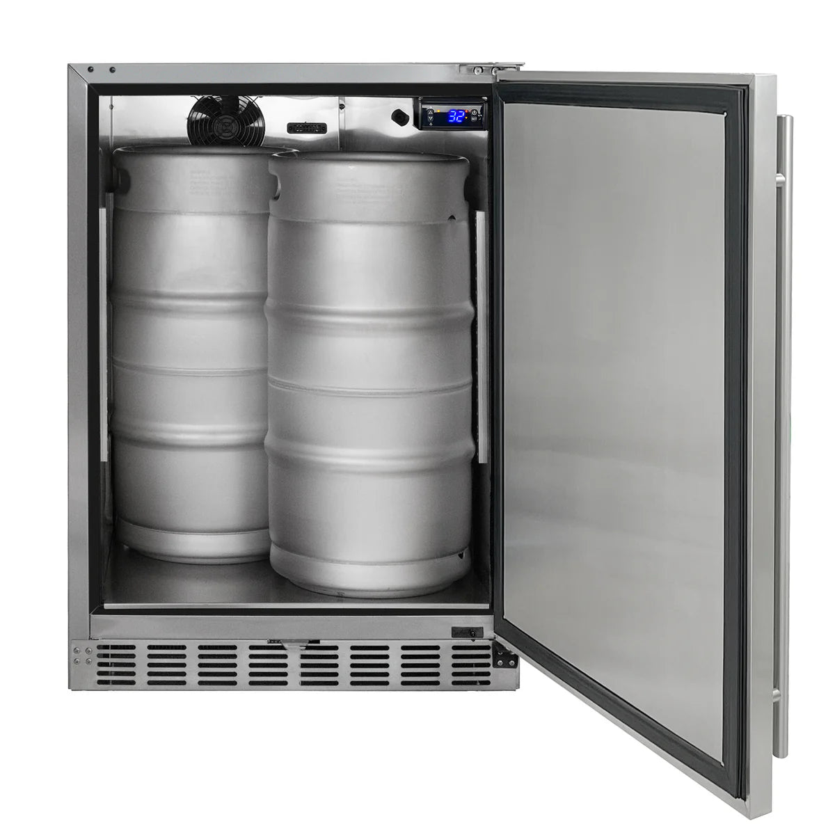 KEGCO 24" Wide Outdoor Dual Tap Built-In Right Hinge Kegerator