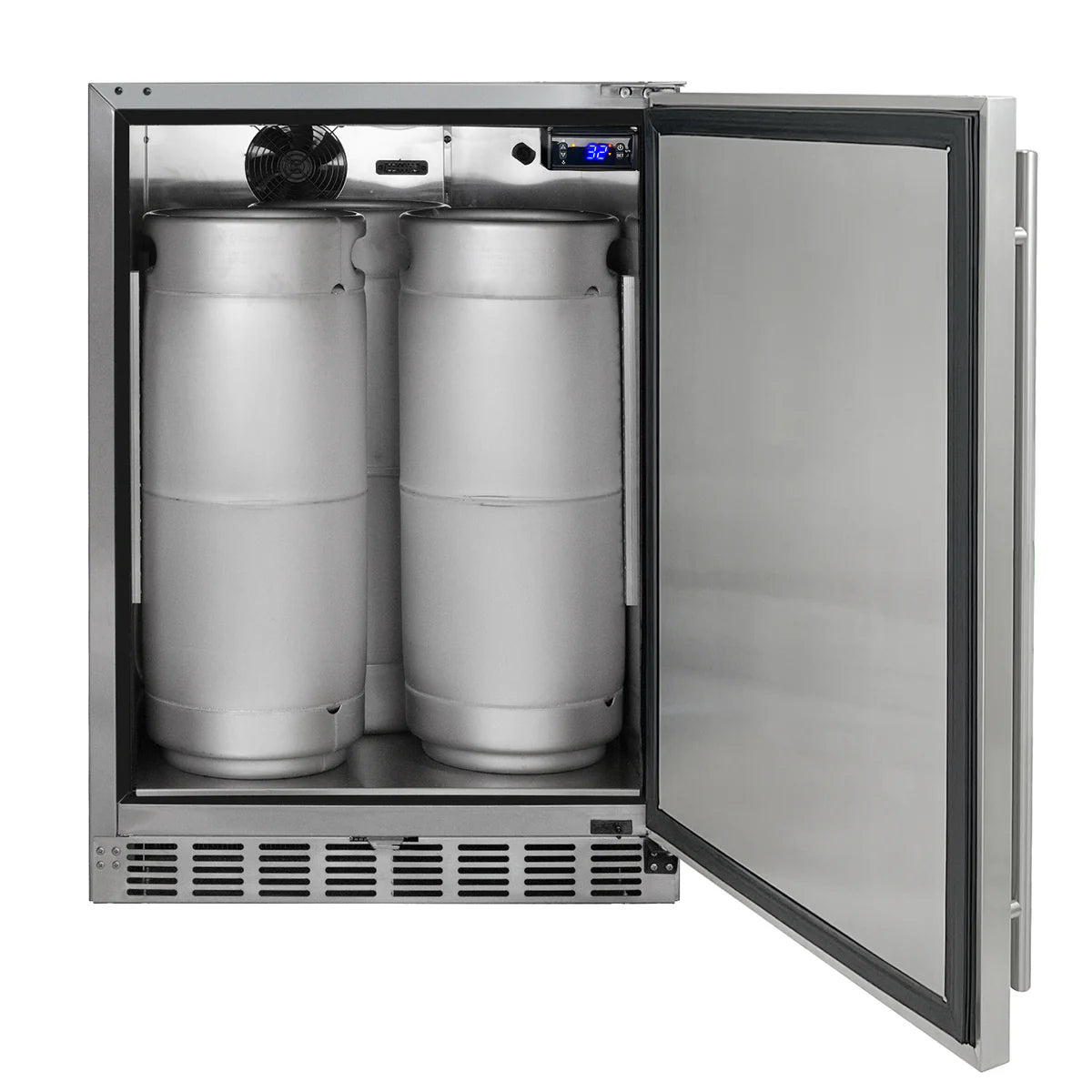 KEGCO 24" Wide Outdoor Dual Tap Built-In Right Hinge Kegerator