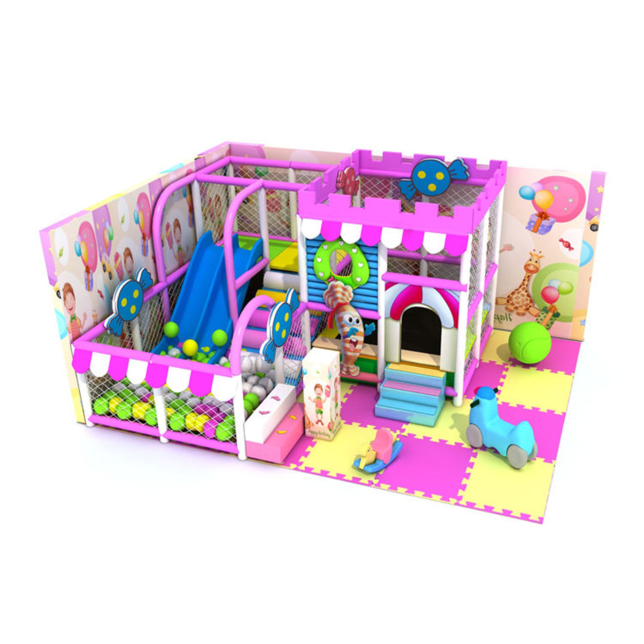 SweetNest PastelPlay Indoor Playground System
