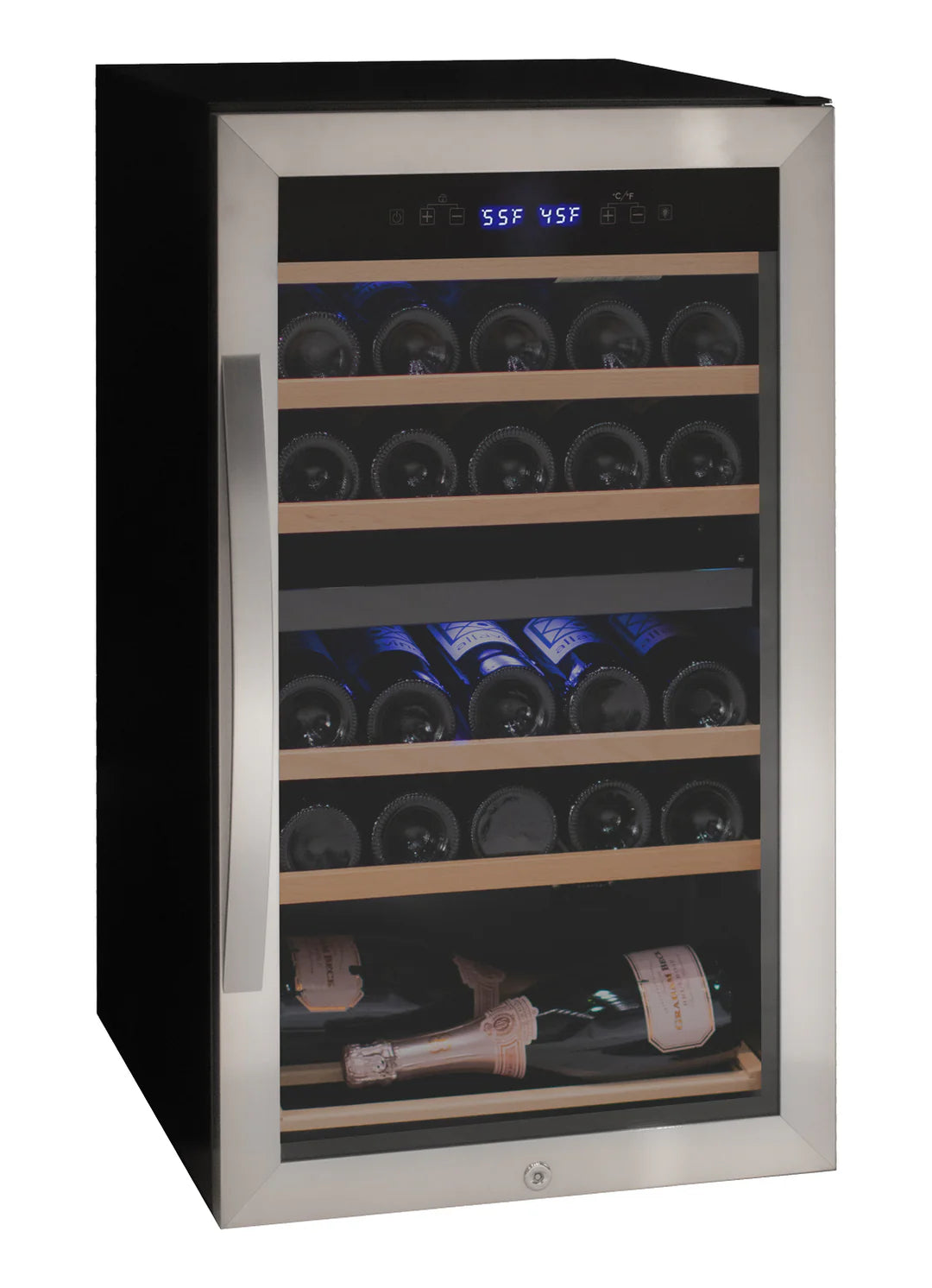 Cascina Series Singal | Dual Zone Freestanding Wine Cooler Refrigerator with Stainless Steel Door