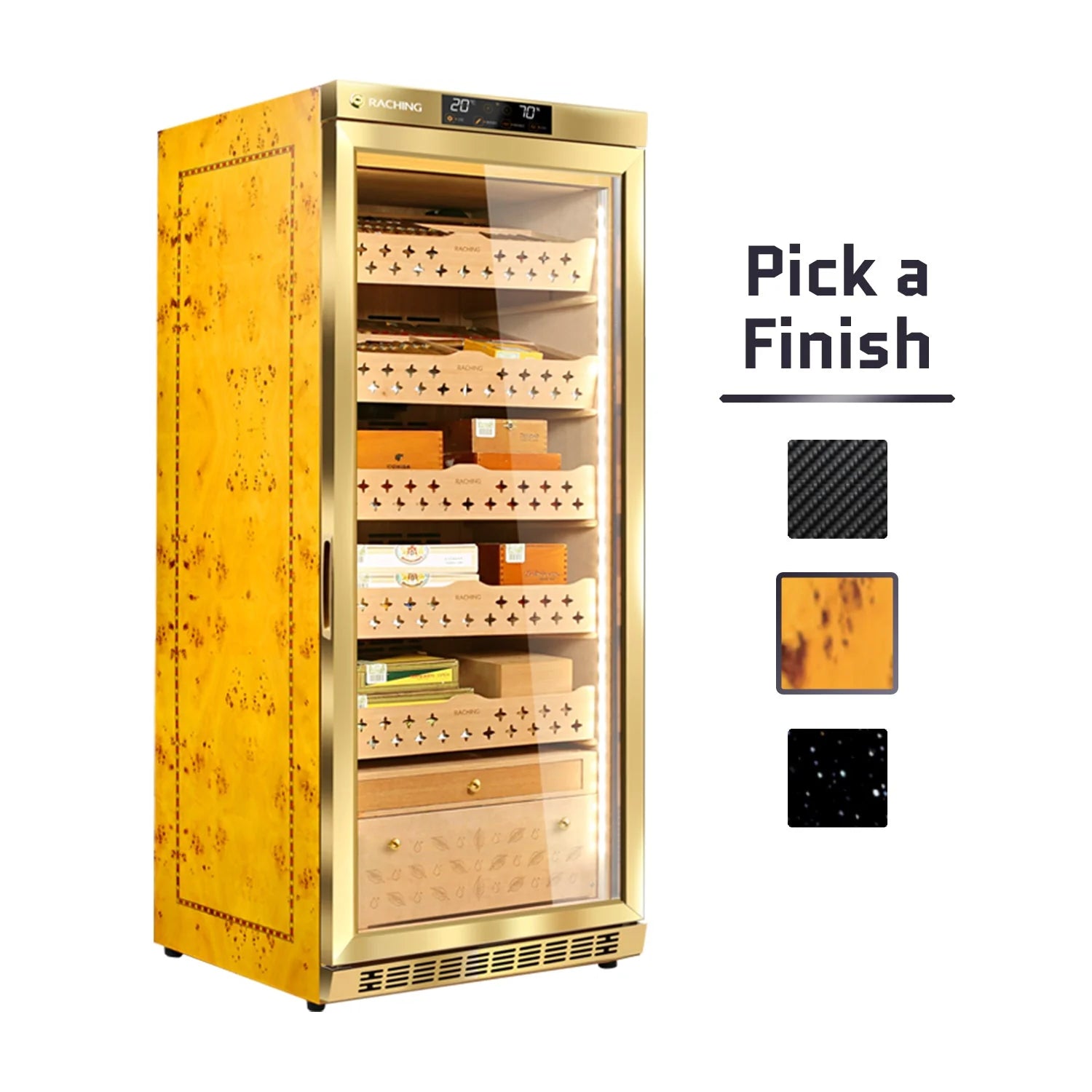 Raching MON1800A: Automated Climate-Controlled Humidor (1,200-cigar capacity)