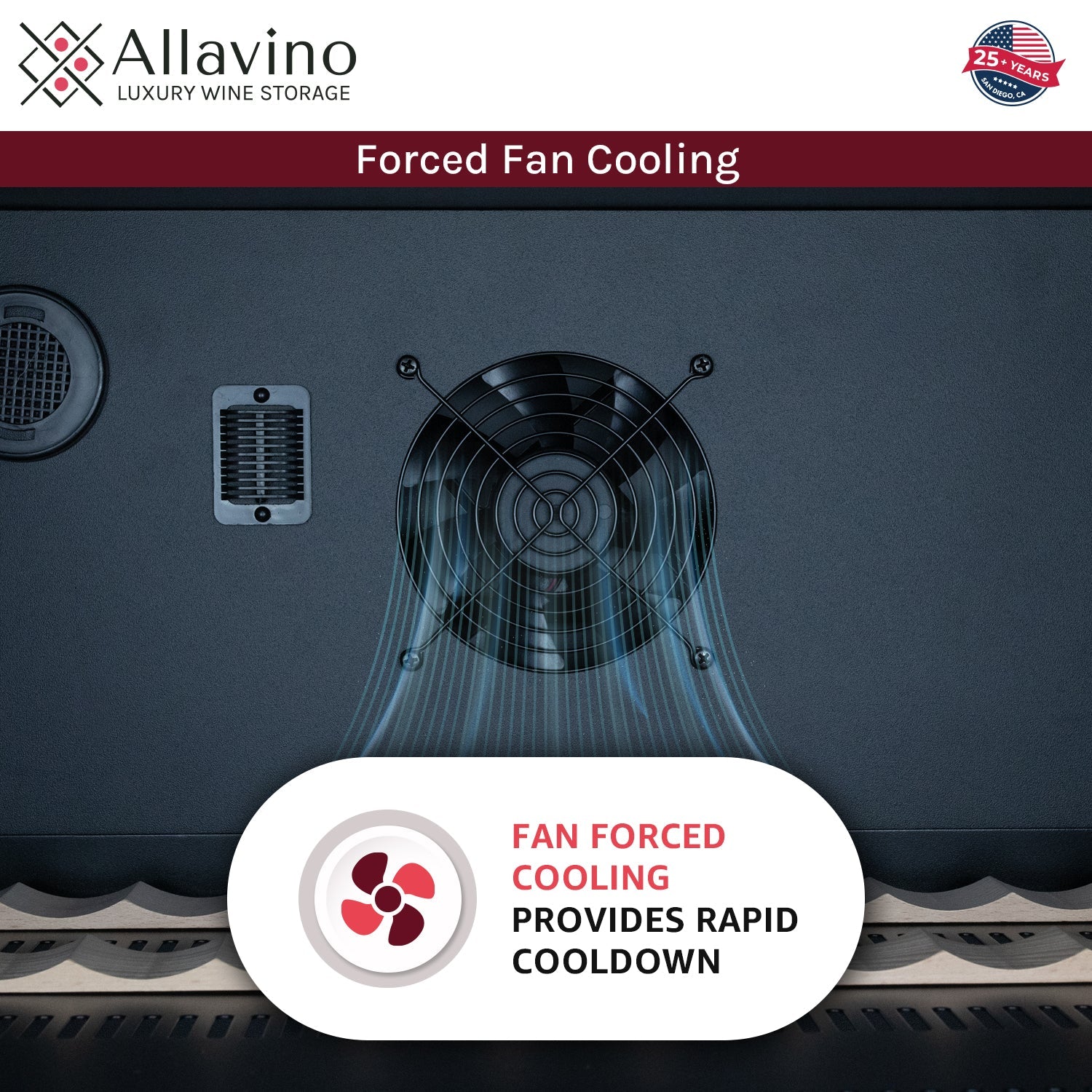 Allavino Reserva Series - 51 Bottle Single Zone Built-in Luxury Wine Refrigerator with Stainless Steel Door - Right Hinge