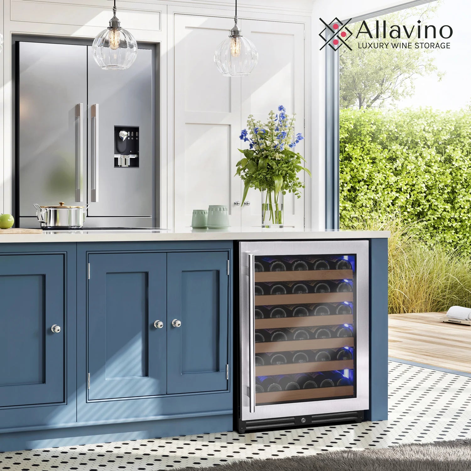 Allavino Reserva Series - 51 Bottle Single Zone Built-in Luxury Wine Refrigerator with Stainless Steel Door - Right Hinge