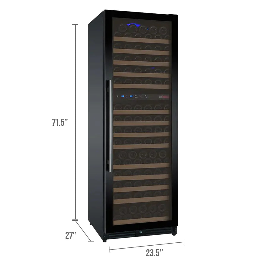 Allavino 24" Wide FlexCount II Tru-Vino 172 Bottle Dual Zone Black Right Hinge Wine Refrigerator