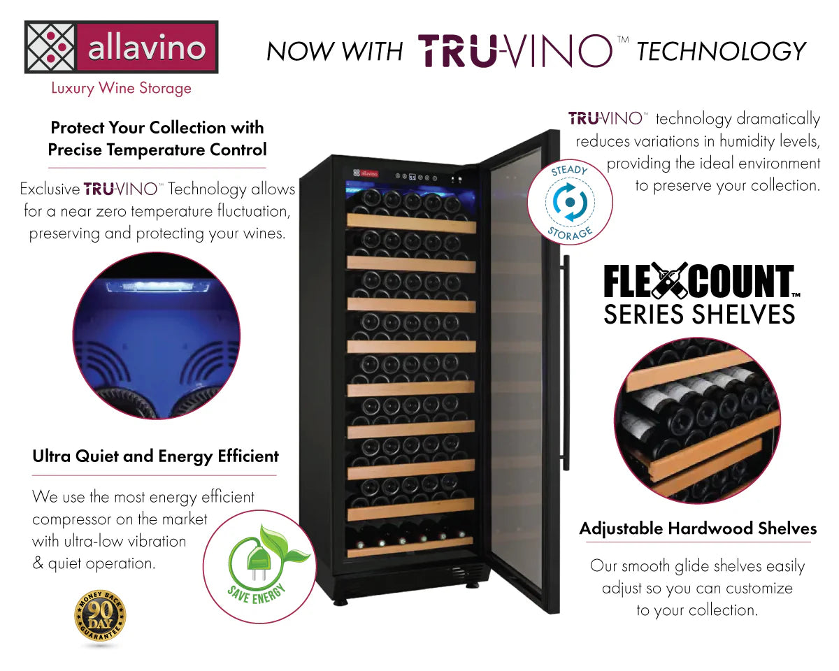 Allavino 24" Wide Vite II 99 Bottle Single Zone Wine Refrigerator