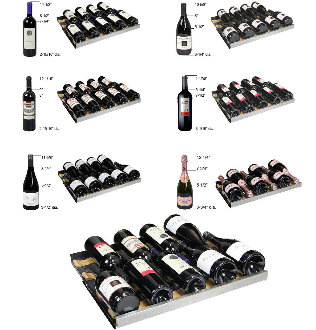 Allavino 24" Wide FlexCount II Tru-Vino 172 Bottle Wine Refrigerator