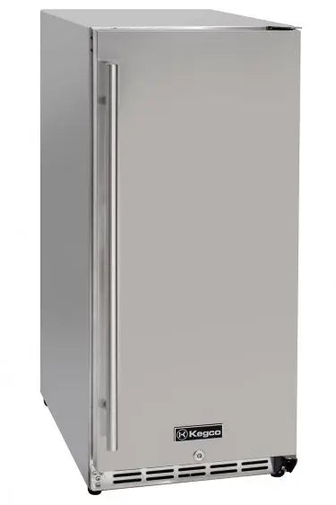 Kegco 15" Wide Outdoor Built-In Commercial Beverage Center - Solid Door