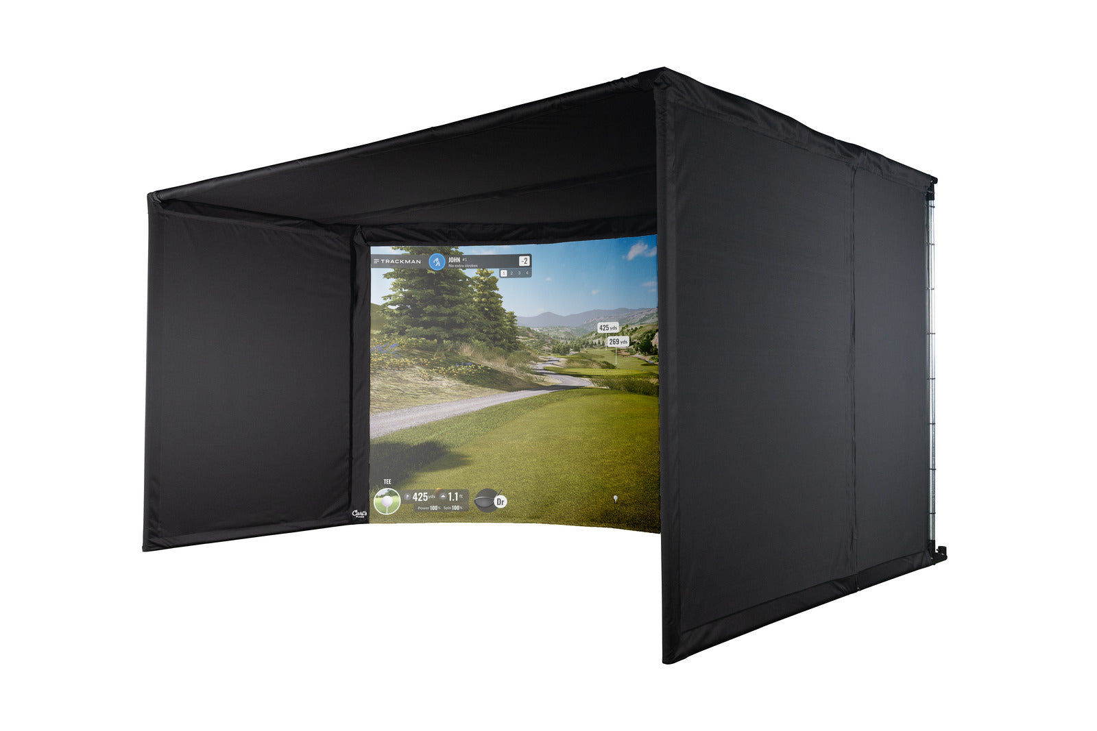 Curved Golf Simulator Enclosure Kit with Impact Screen