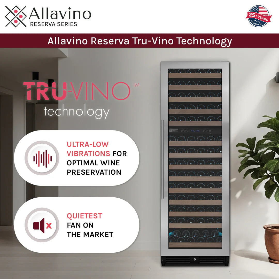 Allavino Reserva Series 163 Bottle 71" Stainless Steel Wine Refrigerator