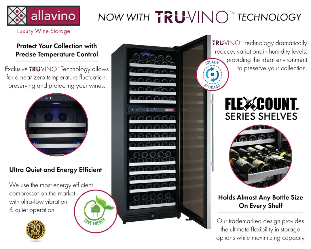 Allavino 24" Wide FlexCount II Tru-Vino 172 Bottle Wine Refrigerator