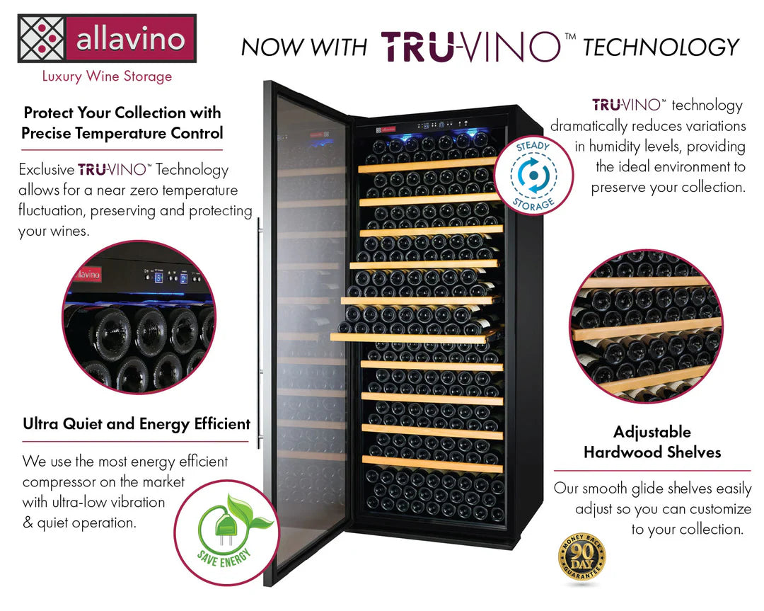 Allavino 32" Wide Vite II Tru-Vino 277 Bottle Stainless Steel Wine Refrigerator