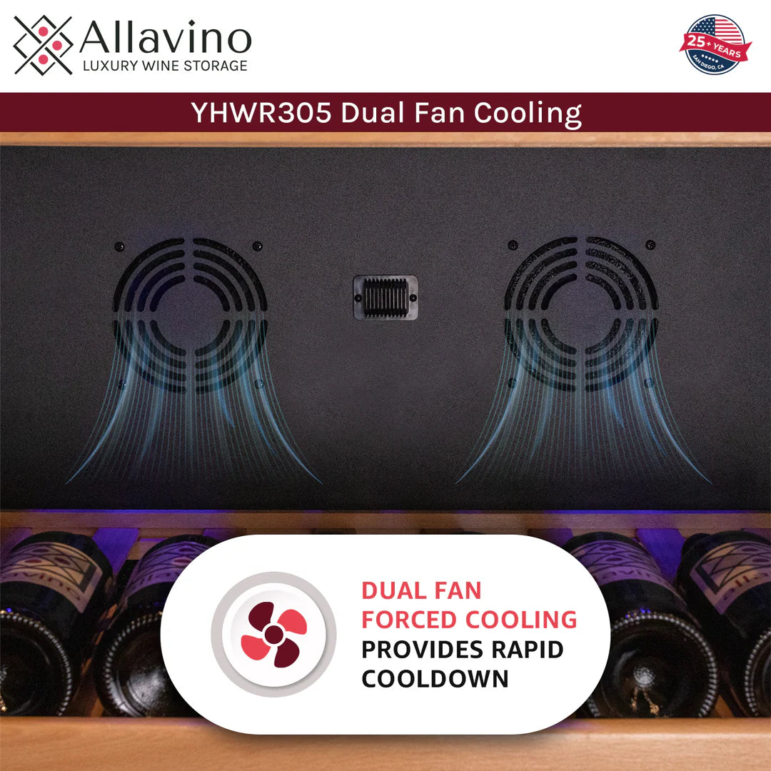 Allavino 32" Wide Vite II Tru-Vino 277 Bottle Stainless Steel Wine Refrigerator