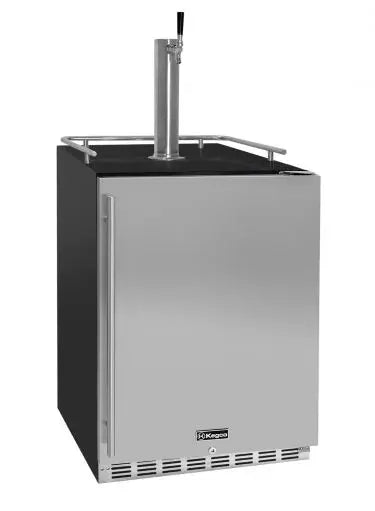 Kegco 24" Wide Stainless Steel Built-In Dual Hinge Kegerator with Kit